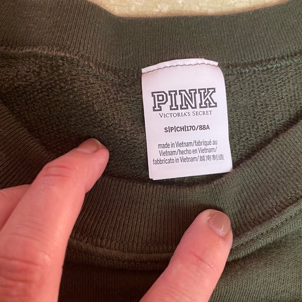 Pink Reversible Crop Sweatshirt - Picture 3 of 6